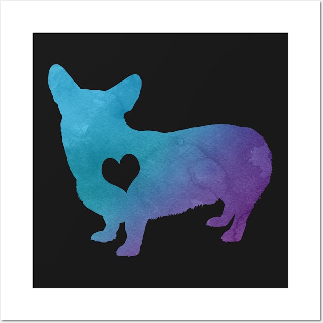 Adore Corgis Watercolor Wall Art by Psitta